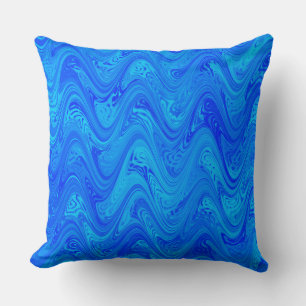 Marbling Blue Pattern Cushion