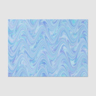 Marbling Blue Purple Pattern Tissue Paper