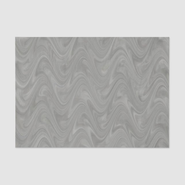 Marbling Grey Green Pattern Tissue Paper (Front)