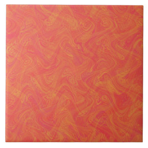Marbling Orange Pattern Tile