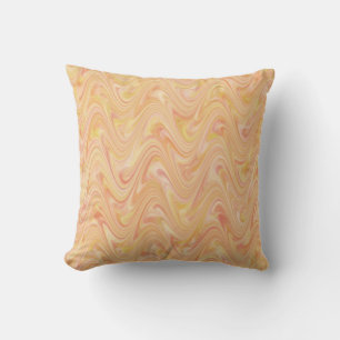 Marbling Orange Yellow Pattern Cushion