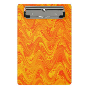 Marbling Orange Yellow Red Pattern Mini Clipboard