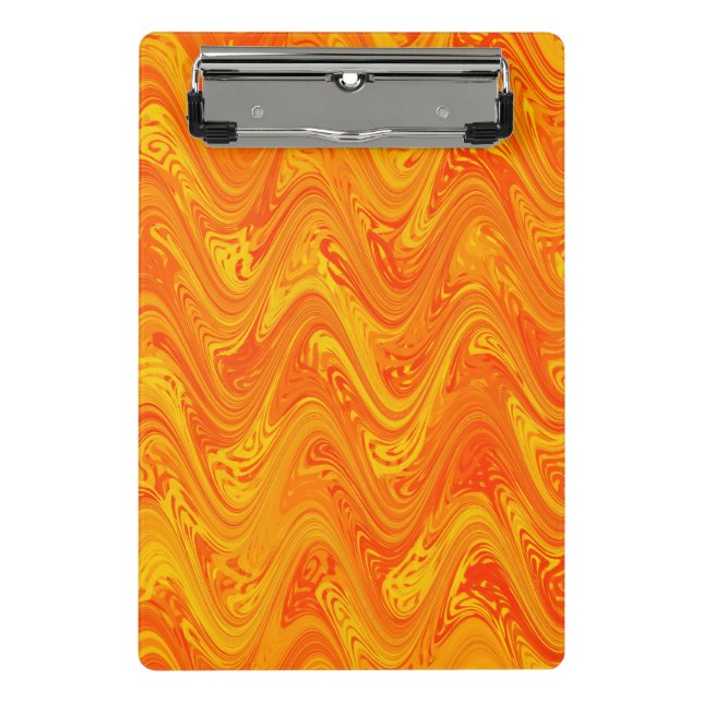 Marbling Orange Yellow Red Pattern Mini Clipboard (Front)