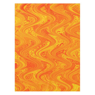 Marbling Orange Yellow Red Pattern Tablecloth