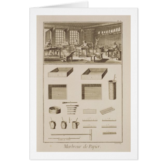 Marbling paper, from the 'Encyclopaedia' by Denis (Front)