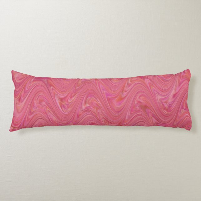 Marbling Pink Pattern Body Cushion (Front)