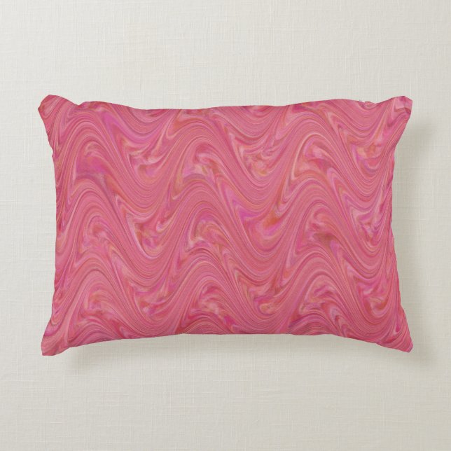 Marbling Pink Pattern Decorative Cushion (Front)