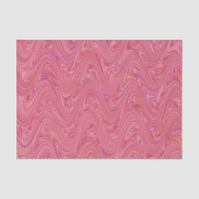 Marbling Pink Pattern Tissue Paper (Front)