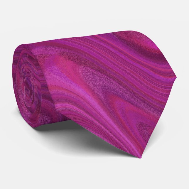 Marbling Purple Pattern Tie (Rolled)