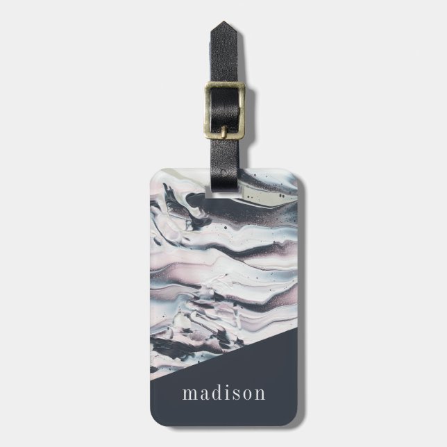 Marbling V Crop Luggage Tag (Front Vertical)