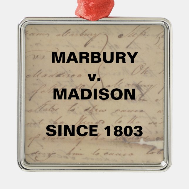 Marbury Madison Checks and Balances Resistance Metal Tree Decoration (Front)