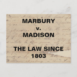 Marbury Madison Checks and Balances Resistance Postcard