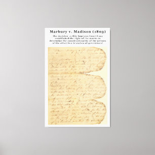 Marbury v. Madison, 5 U.S. 137 (1803) Canvas Print