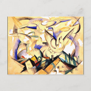 Marc - Birds above the Village Postcard