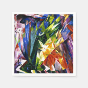 Marc - Birds, colourful fine art painting Napkin