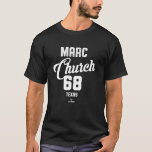 Marc Church 68 Texas Baseball Vintage MLBPA T-Shirt