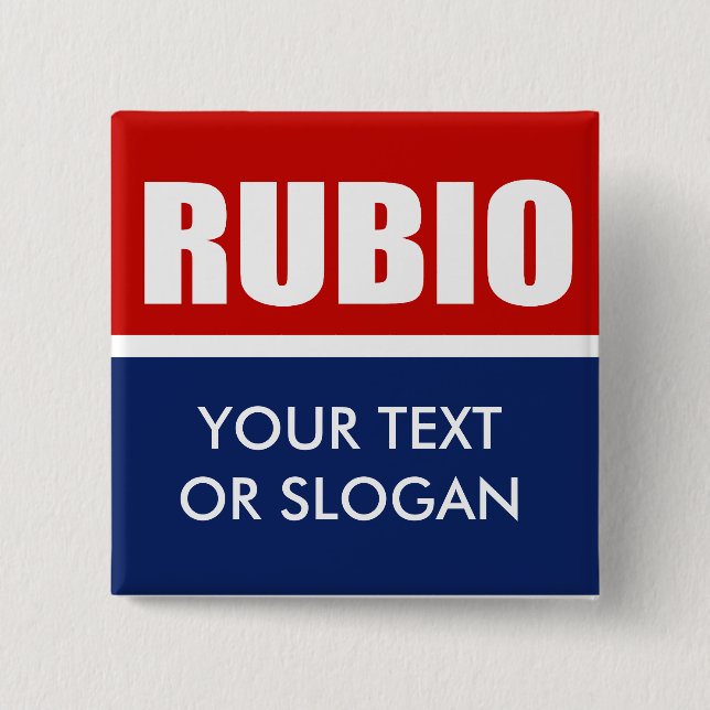 MARC RUBIO 2012 15 CM SQUARE BADGE (Front)