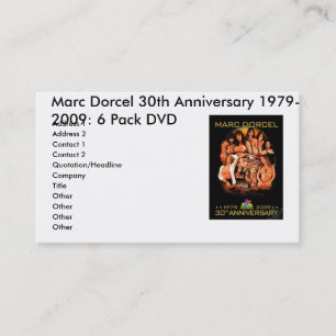 MARCDORCEL30, Marc Dorcel 30th Anniversary 1979... Business Card