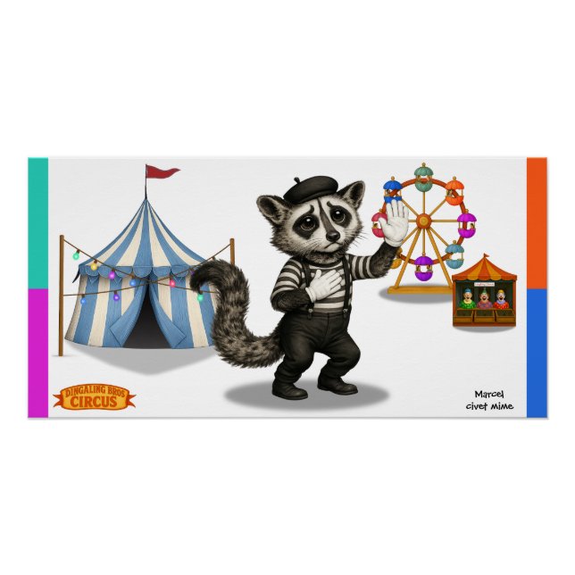 Marcel, civet mime poster (Front)