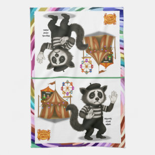 Marcel, civet mime tea towel