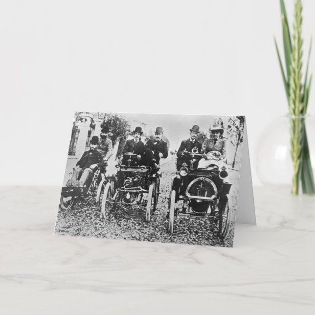 Marcel (d.1903) and Louis (1877-1944) Renault driv Card (Front)