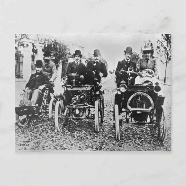 Marcel (d.1903) and Louis (1877-1944) Renault driv Postcard (Front)
