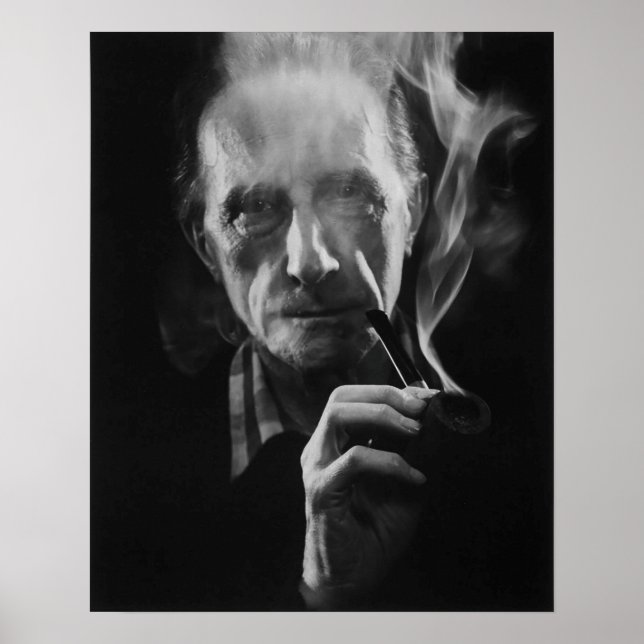 Marcel Duchamp (with pipe) Fine Art Print (Front)