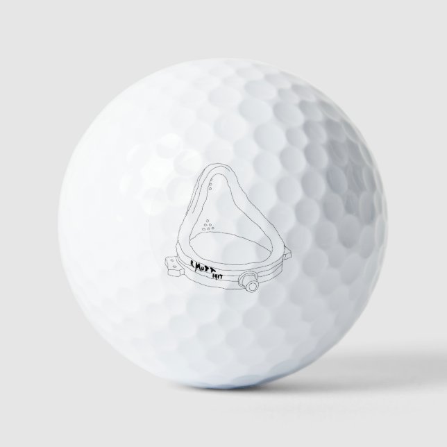 Marcel Duchamp's Fountain R.Mutt 1917 Golf Balls (Front)