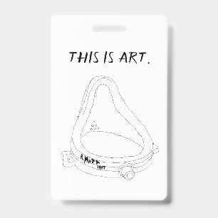 Marcel Duchamp's Fountain R.Mutt 1917 ID Badge