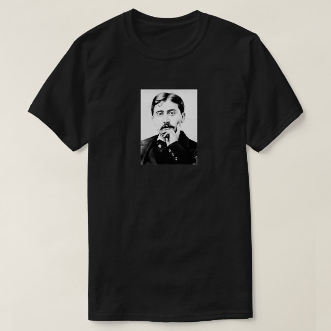 Marcel Proust black and white T-Shirt (Design Front)