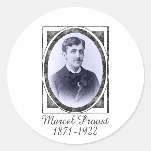 Marcel Proust Classic Round Sticker (Front)