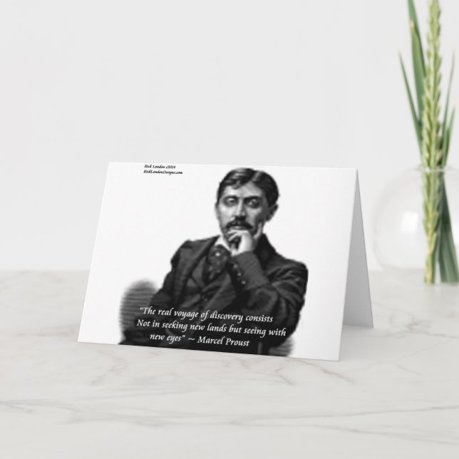 Marcel Proust & Famous Quote Card (Front)