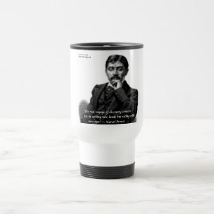 Marcel Proust & Famous Quote Travel Mug