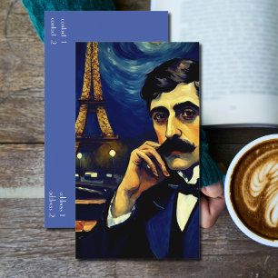 Marcel Proust in Paris -fantasy art Business Card