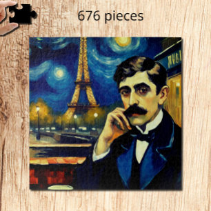 Marcel Proust in Paris -fantasy  Jigsaw Puzzle
