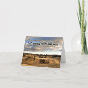 Marcel Proust Inspirational Quote "New eyes" Thank You Card