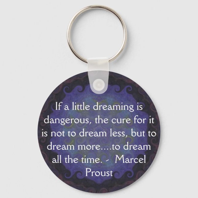 Marcel Proust quote about dreamers and dreaming Key Ring (Front)