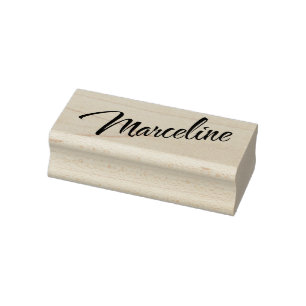 Marceline name decorative script font  rubber stamp