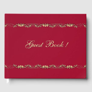 Marcella and Gold Design Guest Book