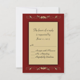 Marcella  and Gold RSVP Card