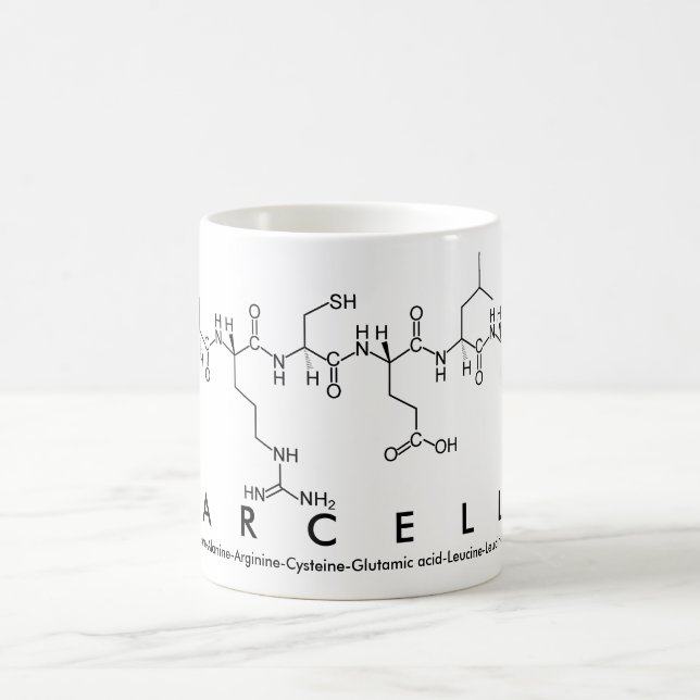 Marcella peptide name mug (Center)