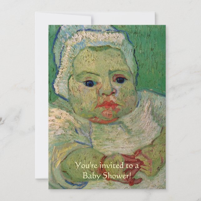 Marcelle Roulin by Vincent van Gogh, Baby Shower Invitation (Front)