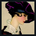 Marcello Dudovich Illustration “Girl In Purple Hat Poster<br><div class="desc">Art Deco emerged from the interwar period when rapid industrialisation was transforming culture. One of its major attributes is an embrace of technology. The style is often chraacterised by rich colours, bold geometric shapes and lavish ornamentation. Marcello Dudovich was an Italian painter, illustrator, and poster designer in the early 1900s...</div>