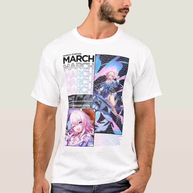 March 13th Character Info - Honkai Star Rail T-Shirt (Front)
