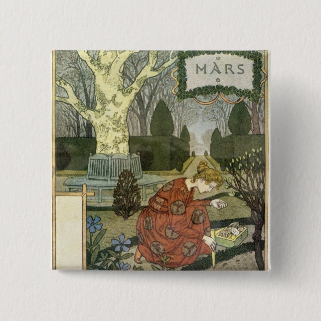 March 15 Cm Square Badge (Front)