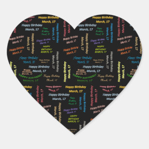 March, 17 Birthday Sticker