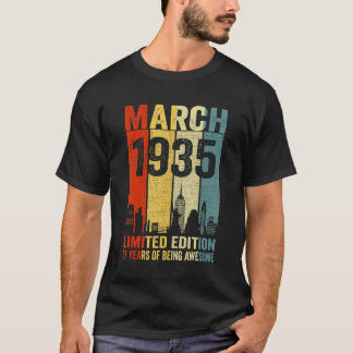 March 1935 87 Years Of Being Awesome T-Shirt