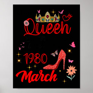March 1980 birthday this queen was born in march poster