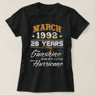 March 1992 - 28 Years Wedding Gifts T-Shirt