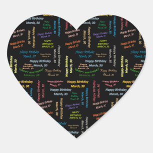 March, 30 Birthday Sticker